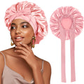 Bonnet de nuit en satin réglable à nouer