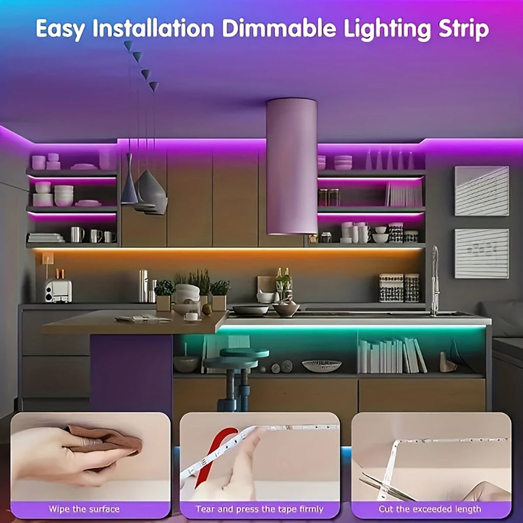 Ruban LED RGB USB avec télécommande 44 touches