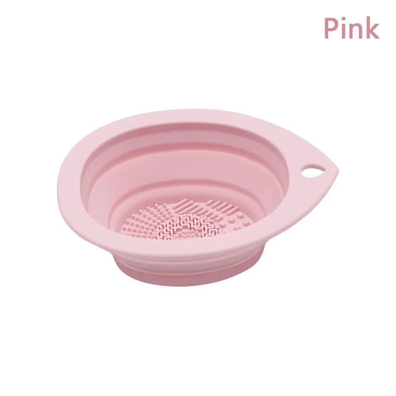 Bol nettoyant pinceaux de maquillage pliable en silicone