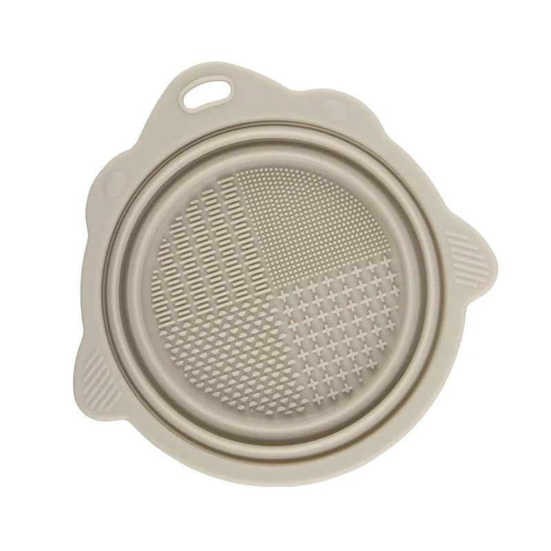 Bol nettoyant pinceaux de maquillage pliable en silicone