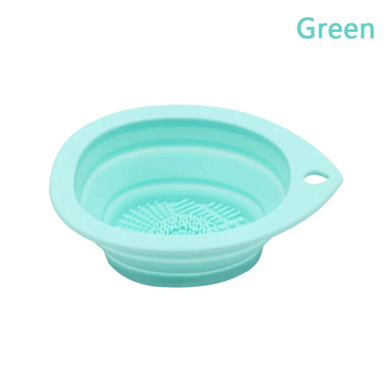 Bol nettoyant pinceaux de maquillage pliable en silicone
