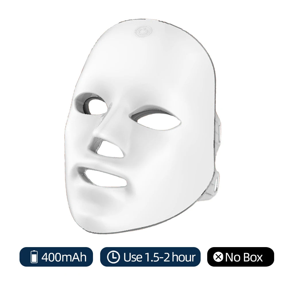 Masque LED visage 7 couleurs sans fil rechargeable