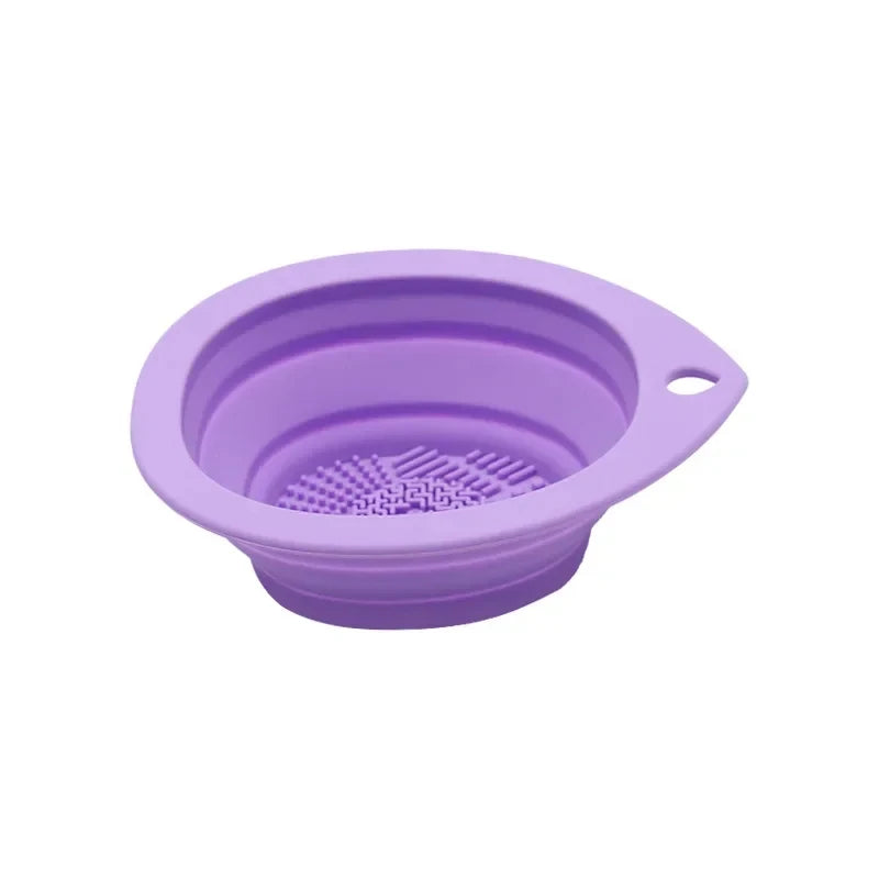 Bol nettoyant pinceaux de maquillage pliable en silicone