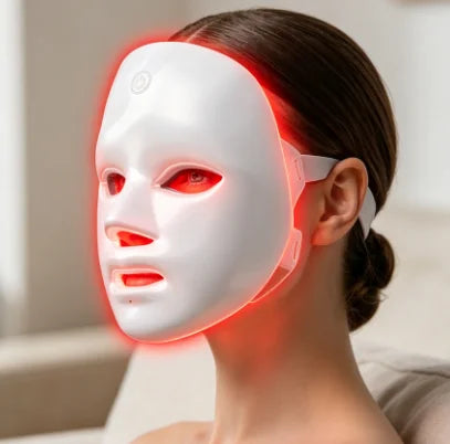 Masque LED visage 7 couleurs pour soin à domicile