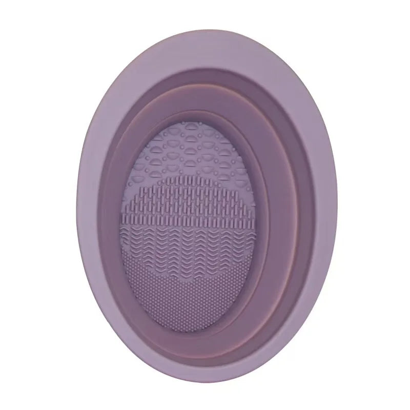 Bol nettoyant pinceaux de maquillage pliable en silicone